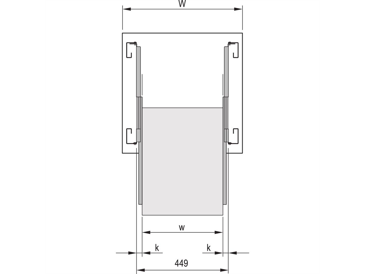 SCHROFF Befestigungsmaterial - MONTAGESATZ TELESKOPSCH.1HE