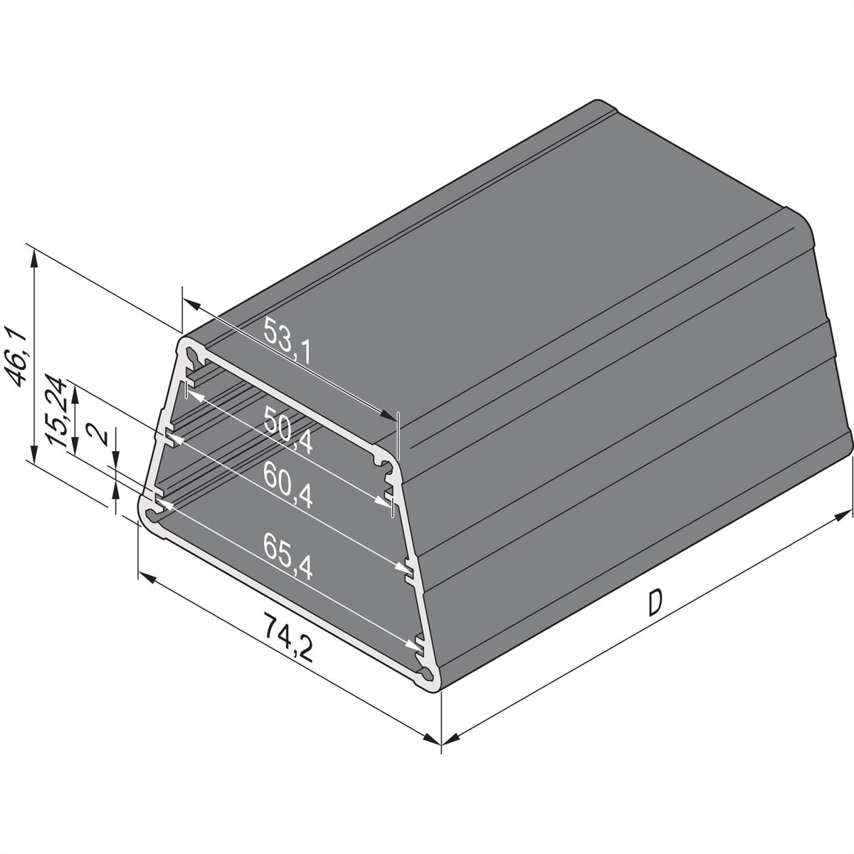 SCHROFF TUBUS TRAP.100T WANDB.B SW