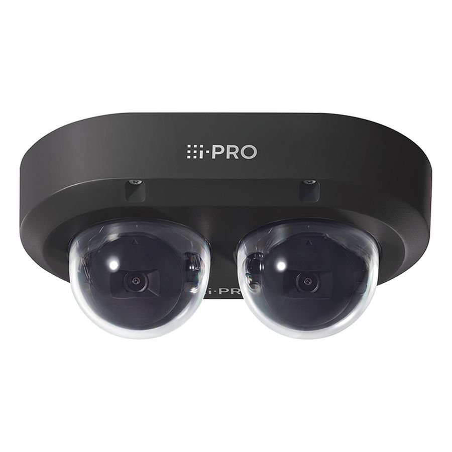 i-PRO 2x4K AI OUTDOOR VANDAL Multi-Sensor Kamera, schwarz