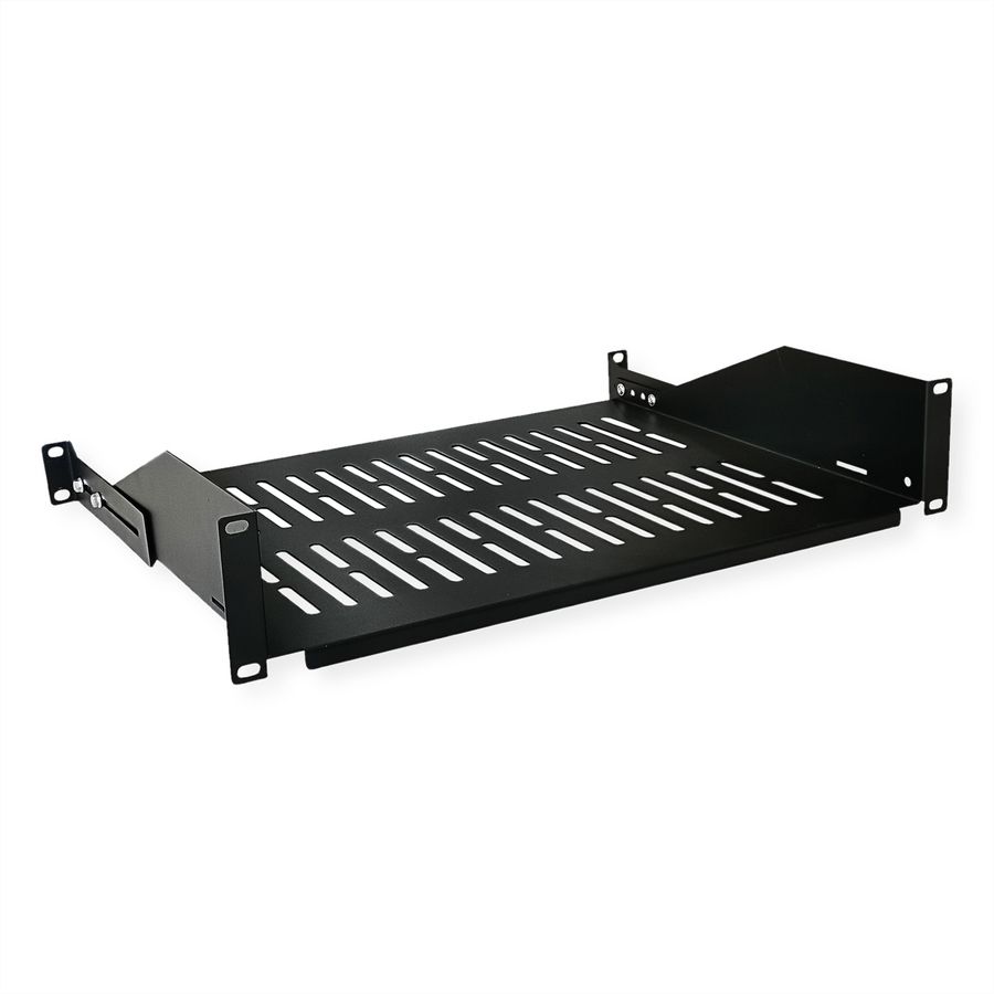 VALUE 19-Zoll-Geräteträger, 485 x 350mm, 2HE, max. 25kg, schwarz