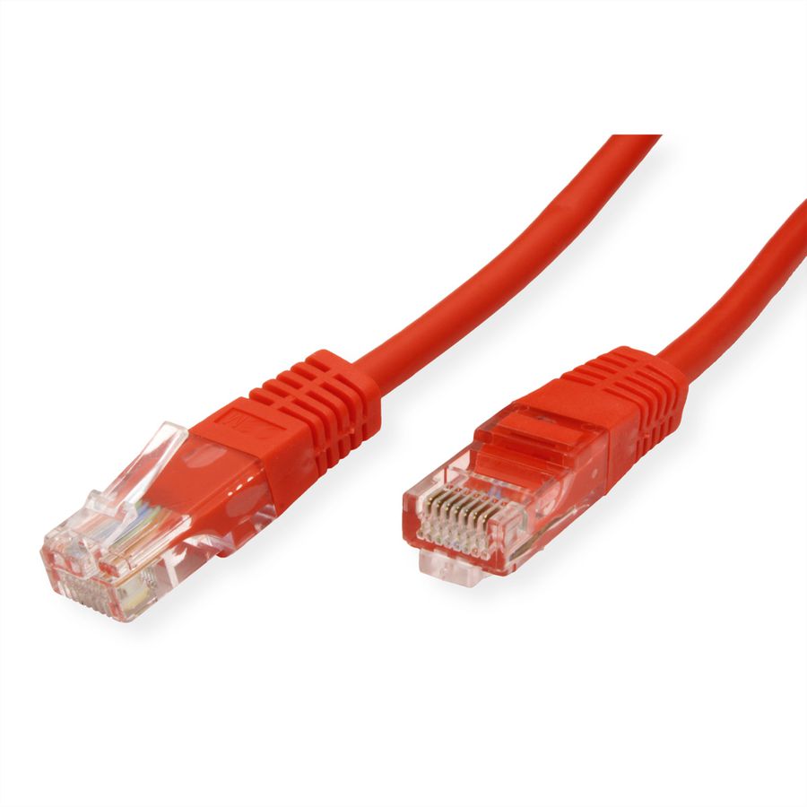 ROLINE Patchkabel Cat.5e (Class D) UTP, PoE, rot, 1 m