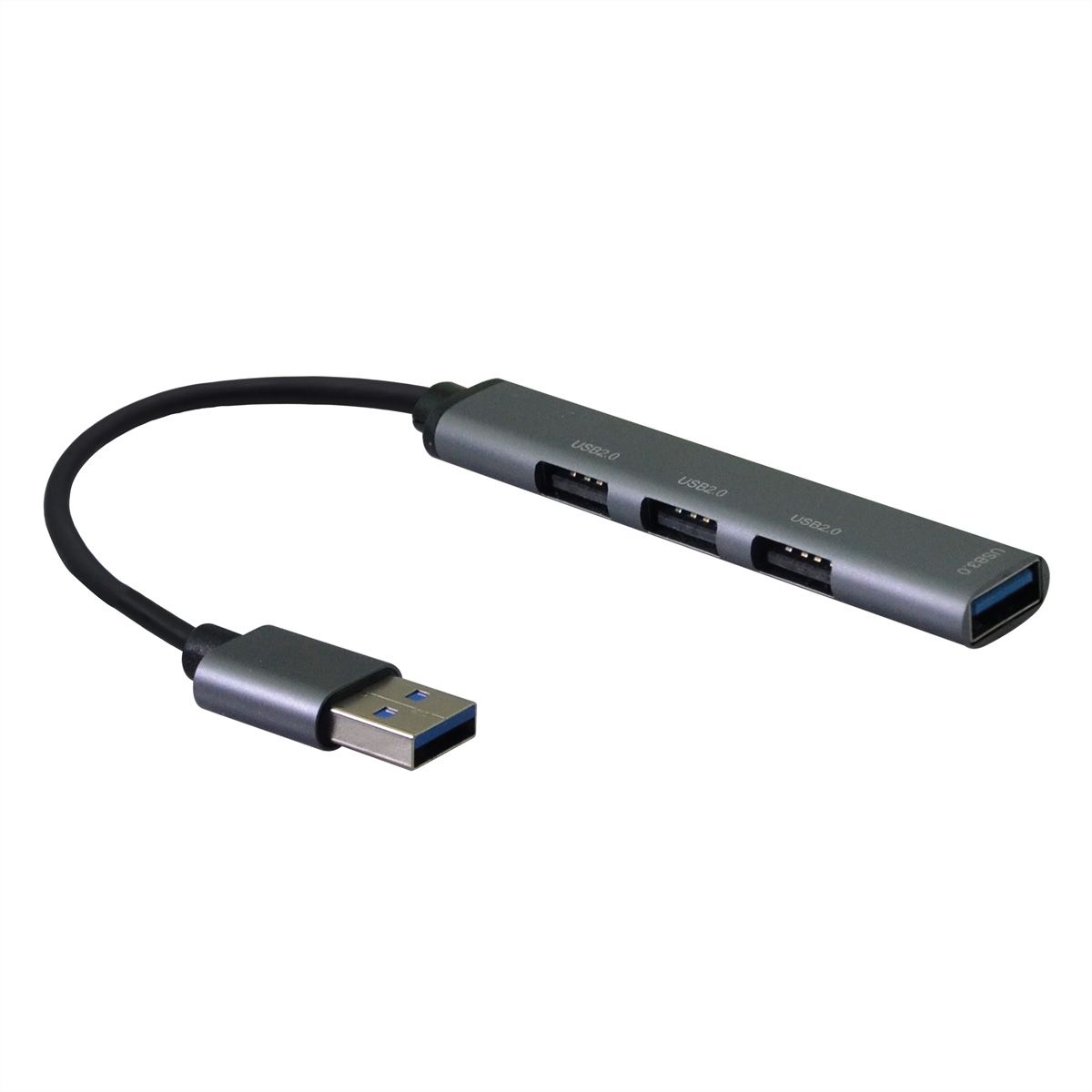 STANDARD USB 3.0 Hub, USB-A Anschluss, 4x USB-A Ports (3x USB 2.0 + 1x USB 3.2 Gen1)