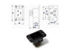 BACHMANN Kaltgeräteeinbaustecker IEC320 C20, schwarz, Thermoplast,Schraubanschluss