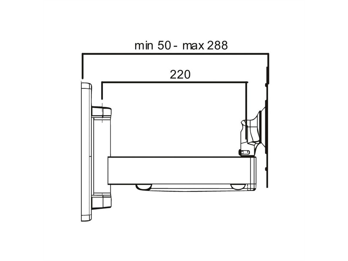 ROLINE LCD/TV-Wandhalterung, Extralang, 4 Drehpunkte