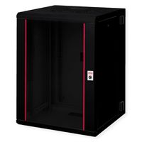 ROLINE 19-Zoll Wandgehäuse Pro 16 HE, 600x600 BxT zweiteilig schwenkbar schwarz