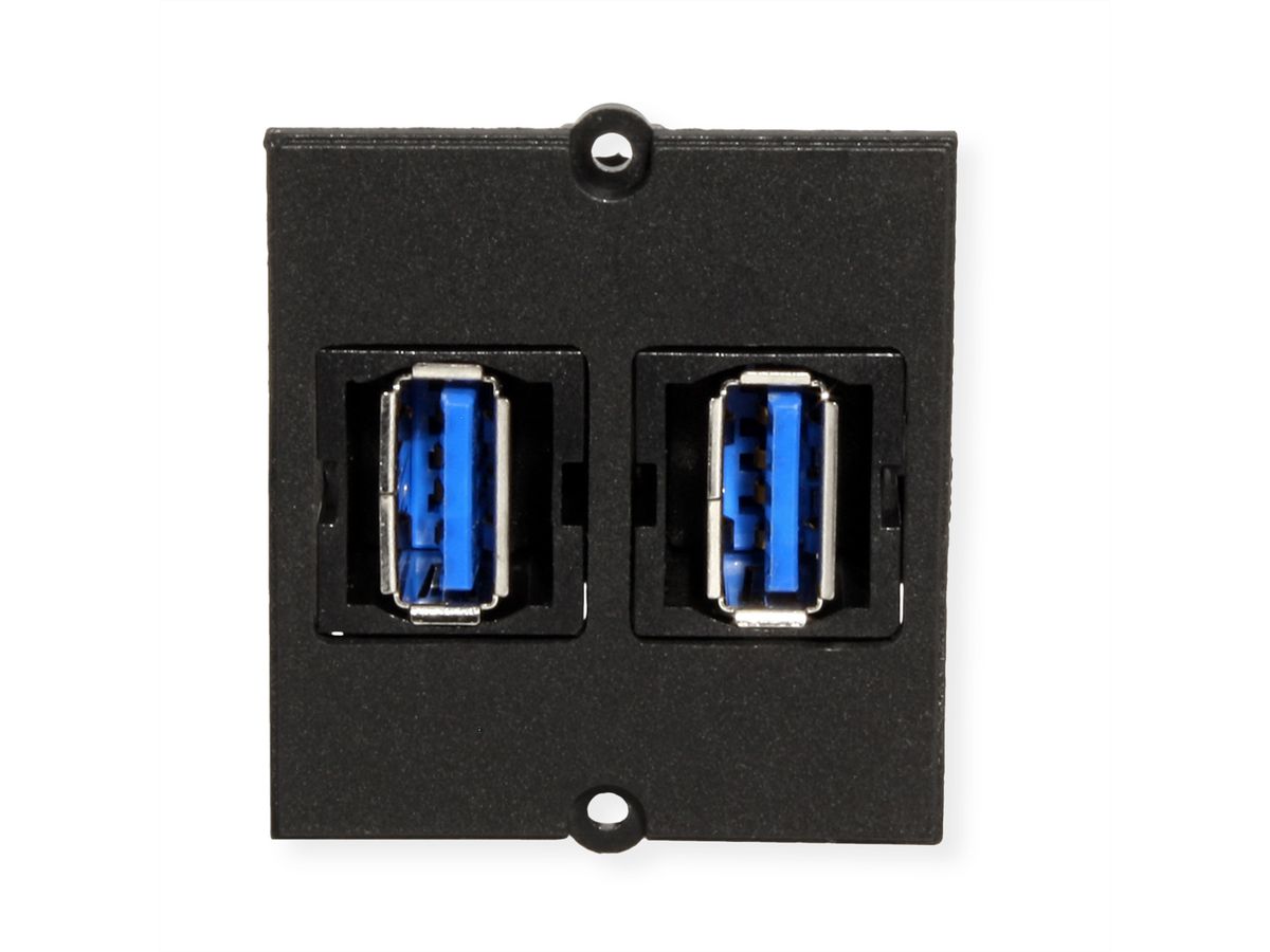 BACHMANN Rahmen 2xUSB 3.0, 90° Abgang seitlich