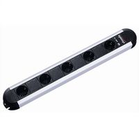 BACHMANN PRIMO Steckdosenleiste 5x Schutzkontakt, Aluminium, Dosenabstand 85mm, 1,75 m