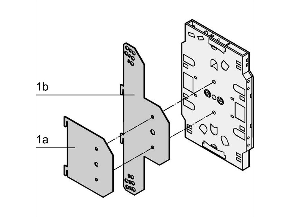 SCHROFF Aufsteckblech mit Kabelführung für Kabelbinder, - AUFST.BLECH F.SPLEISSKAS.(B)