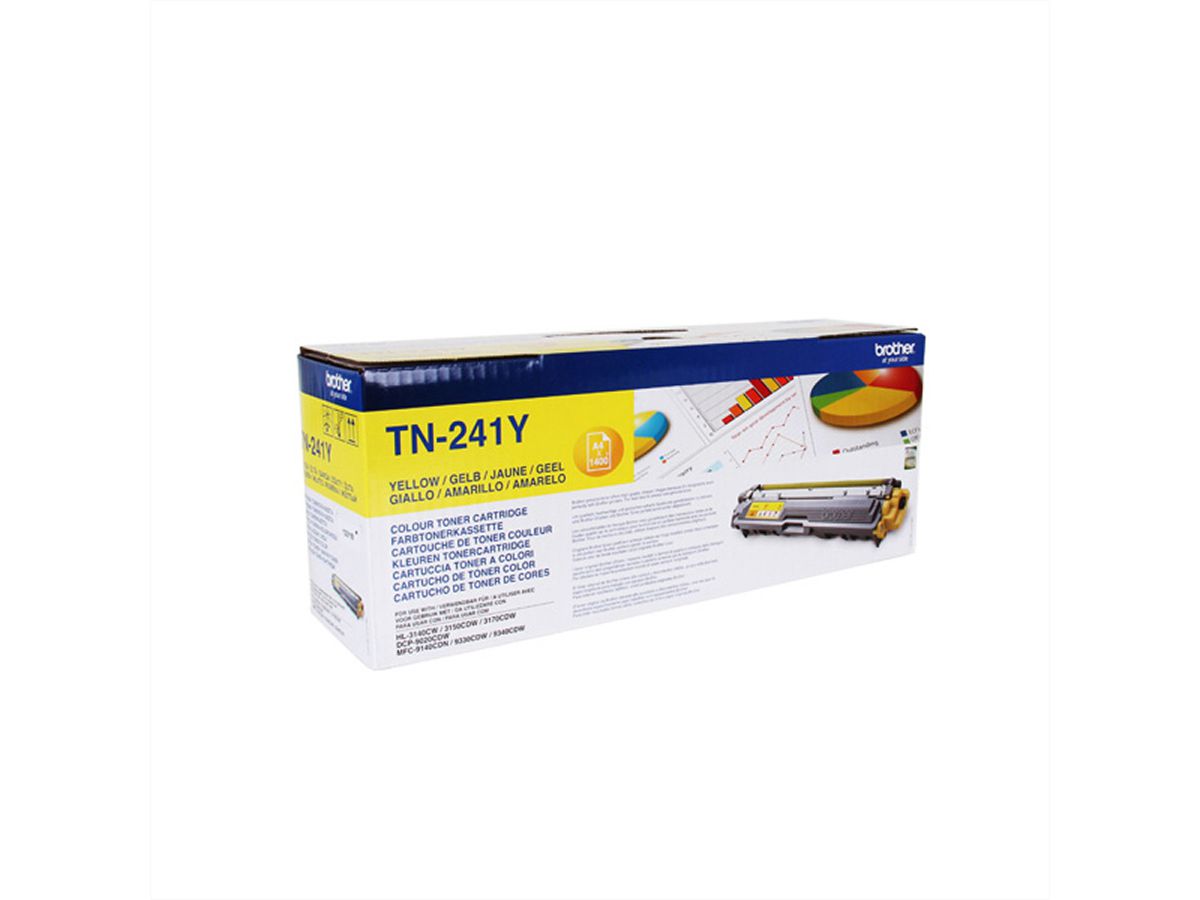 TN241Y, BROTHER Tonercartridge, yellow ca. 1.400 Seiten, für HL 3140 / 3150 / 3170 / DCP9020 / MFC9140CDN / MFC9330CDW / MFC9340CDW