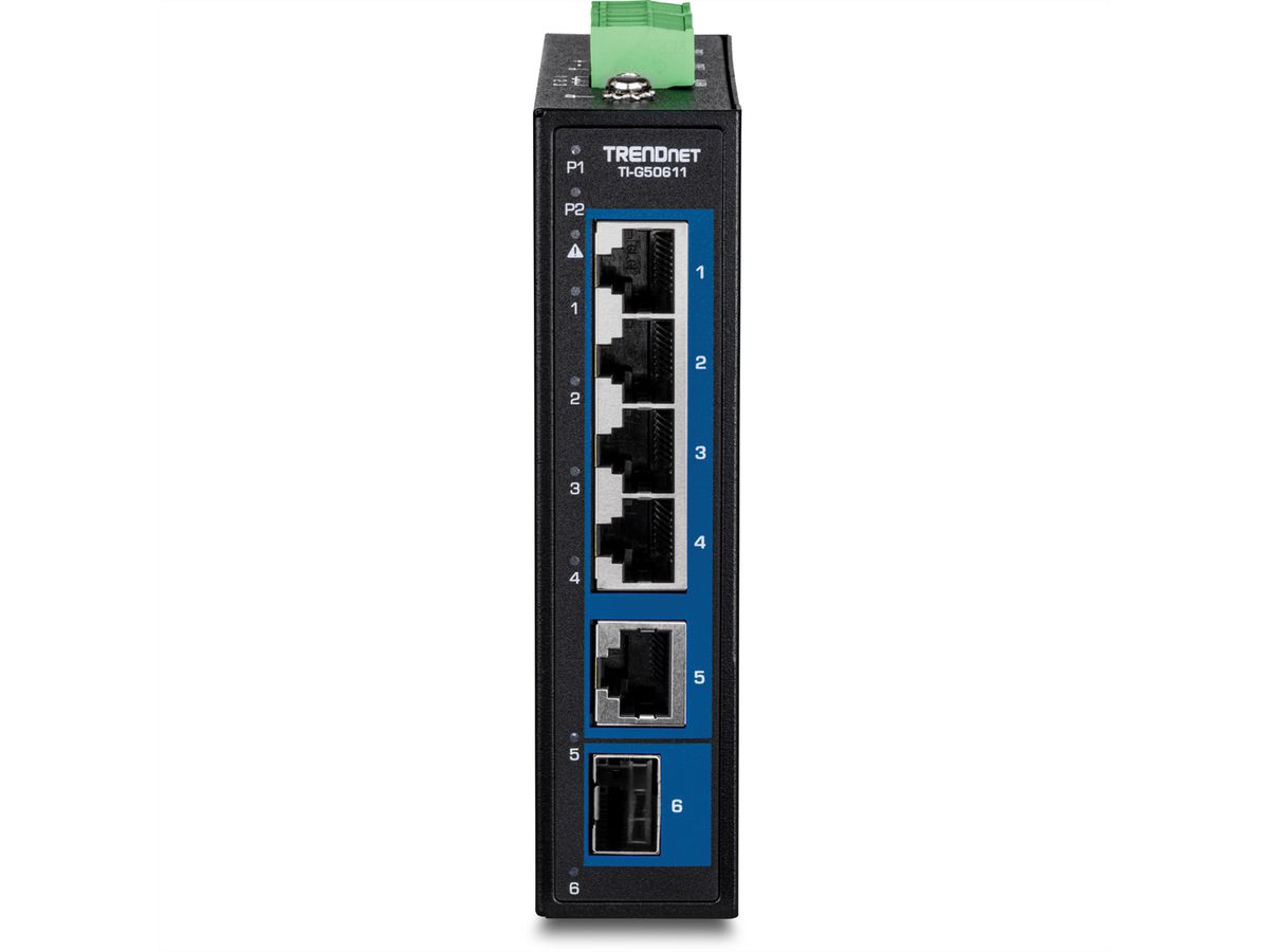 TRENDnet TI-G50611 Industrial DIN-Rail Switch 6-Port 2.5G mit 10G Ports