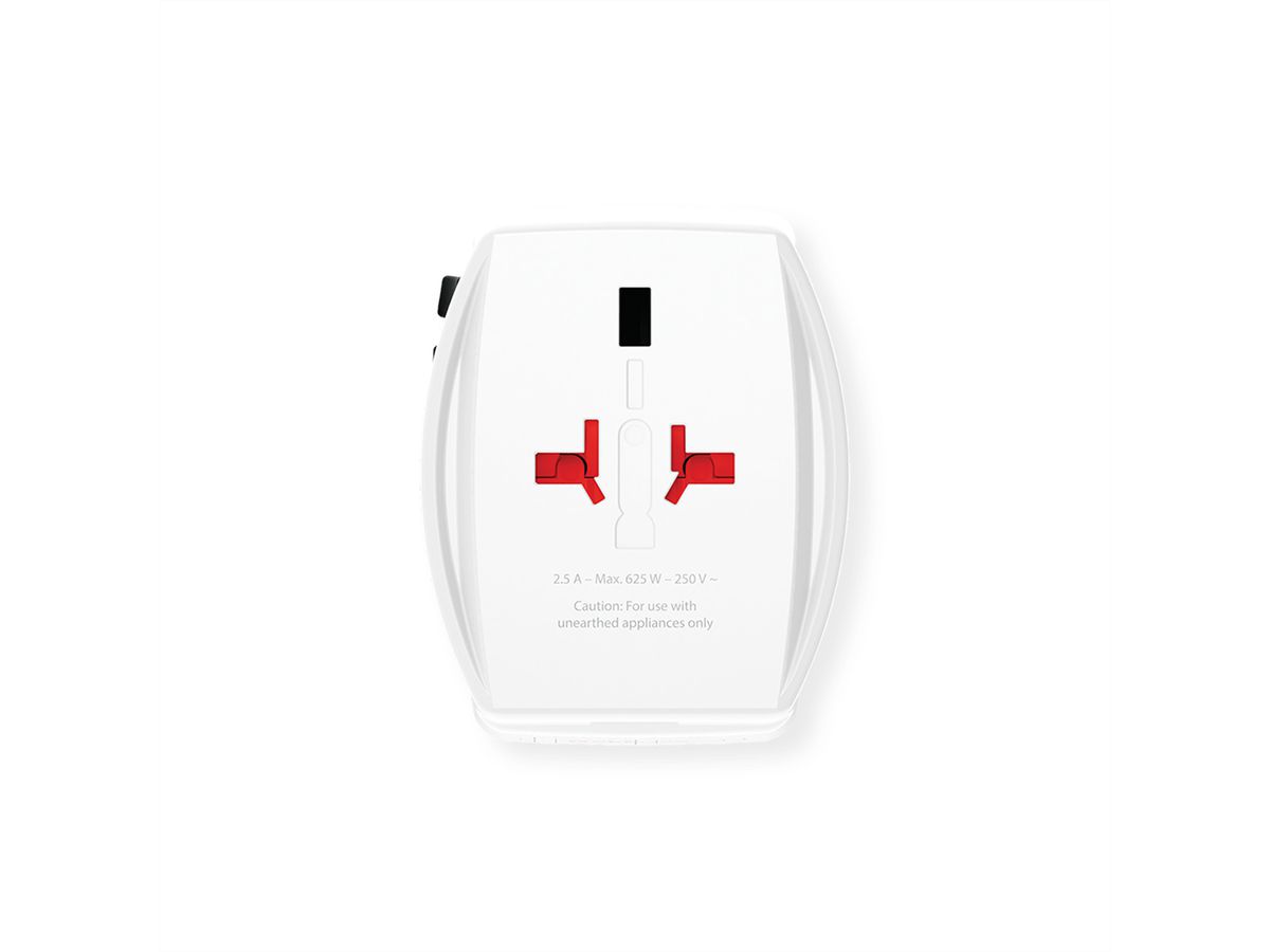 Skross MUV USB A/C 45PD Reiseadapter mit USB-C Kabel, Weltweit