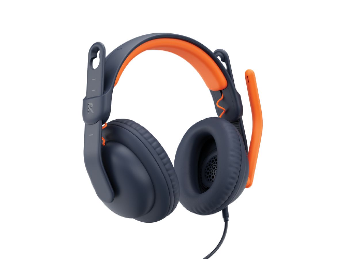 Logitech Zone Learn Kopfhörer Kabelgebunden Kopfband Ausbildung USB Typ-C Blau, Orange