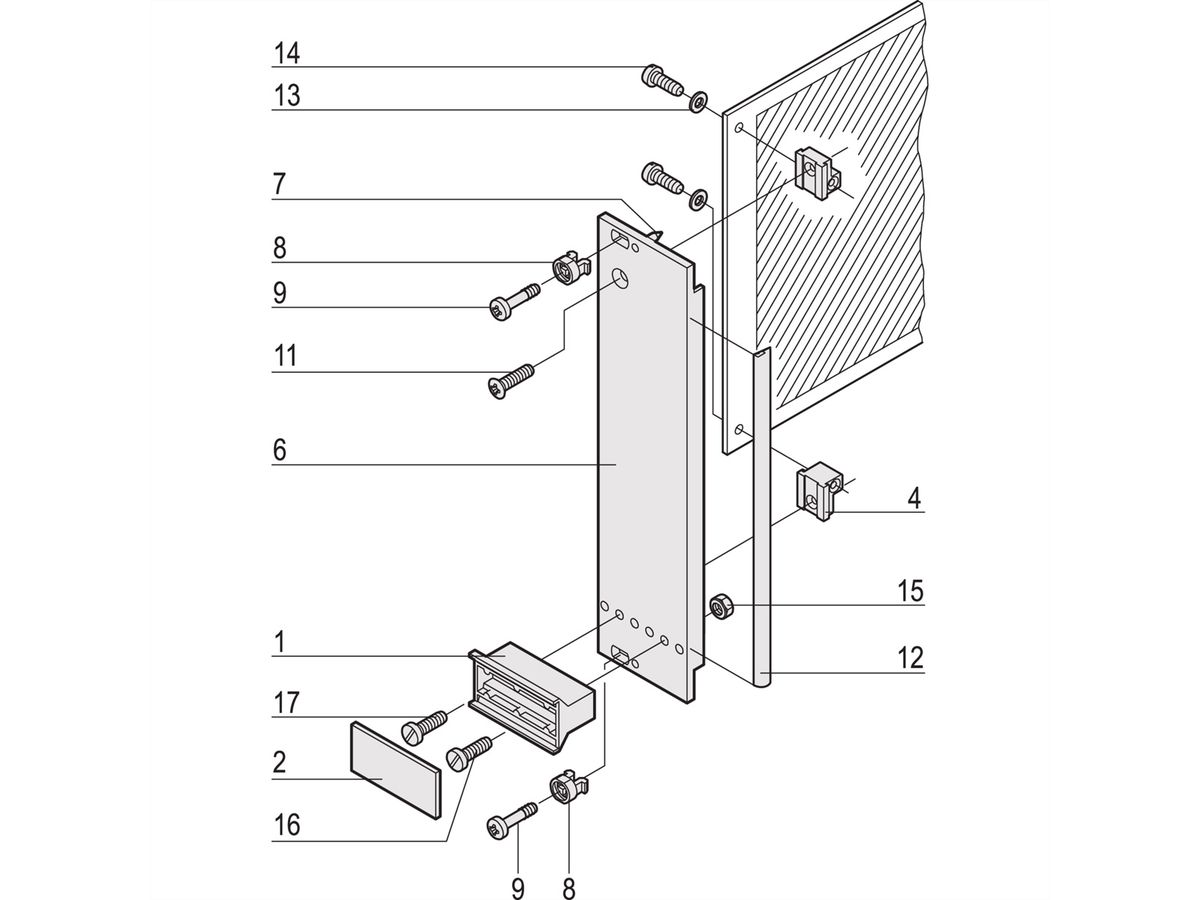 SCHROFF Steckbaugruppe mit starrem Griff in Trapezform - STECKBAUGR.HF TR-GR 3HE 3TE