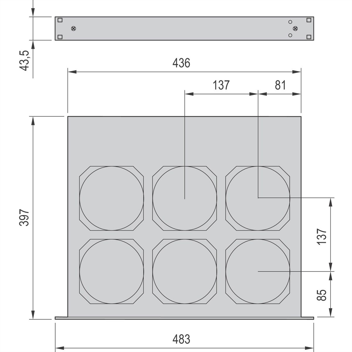 SCHROFF 19" UML.6VEN.230V UEBERW.GER.