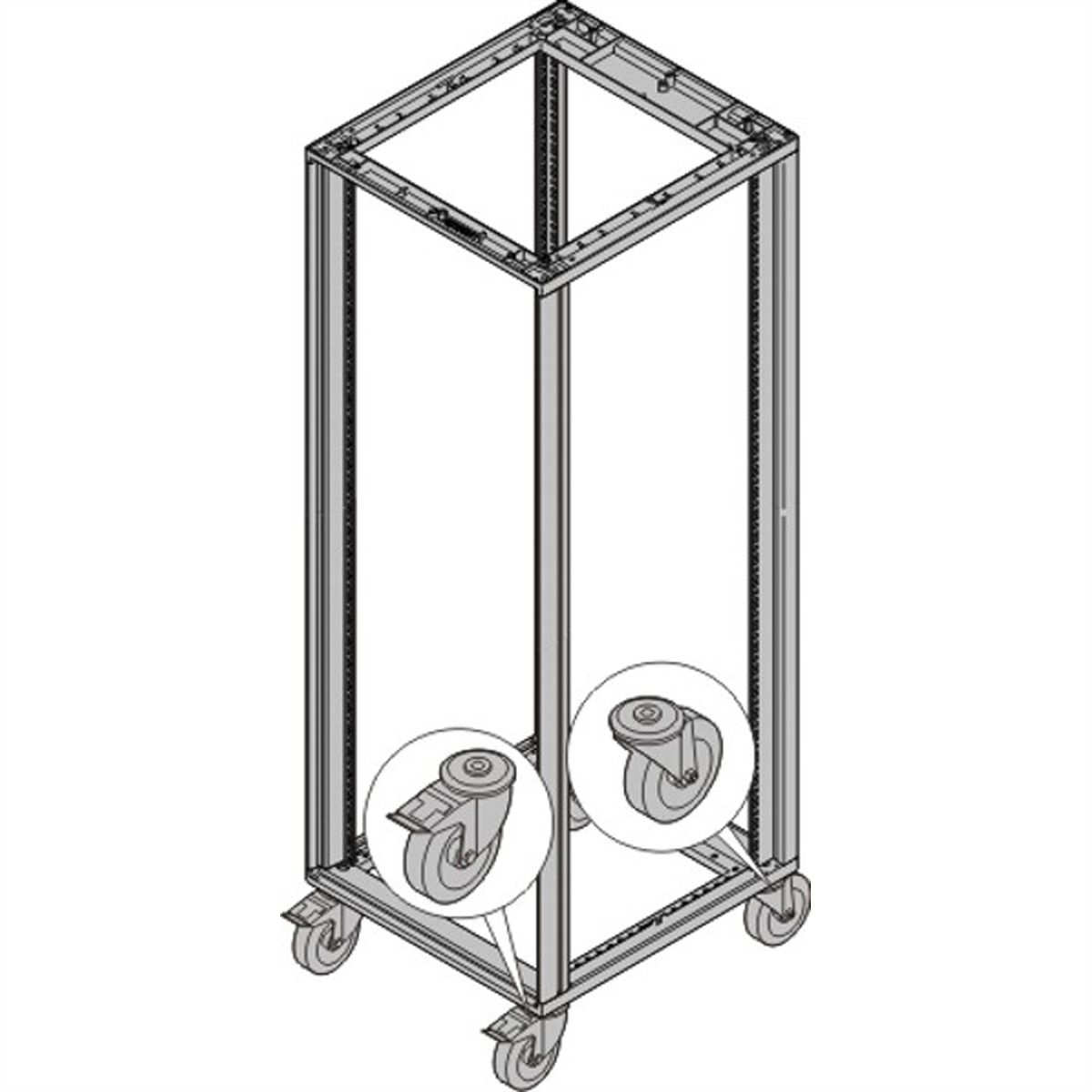 SCHROFF Lenkrollen - LENKROLLEN SET 400KG 125D 4X