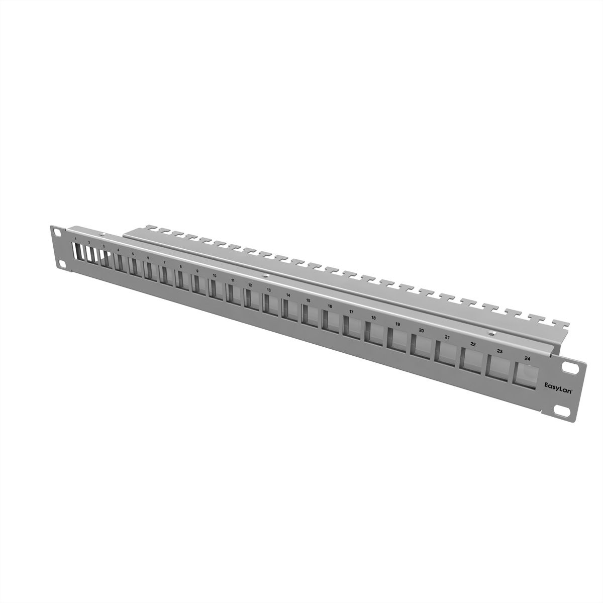 EasyLan preLink / fixLink Panel 19'' 1HE, 24x Keystone-Steckplätze