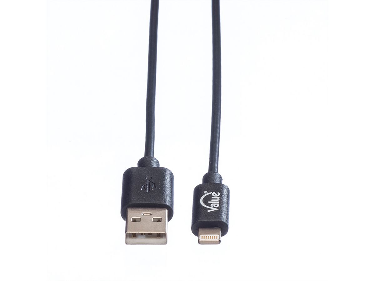 VALUE USB 2.0 Sync- & Ladekabel mit Lightning Connector, 1 m