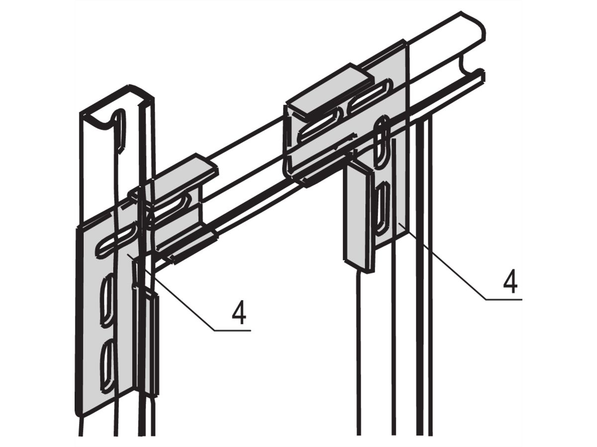 SCHROFF L-Winkel - L-WINKEL FUER C-PROFIL