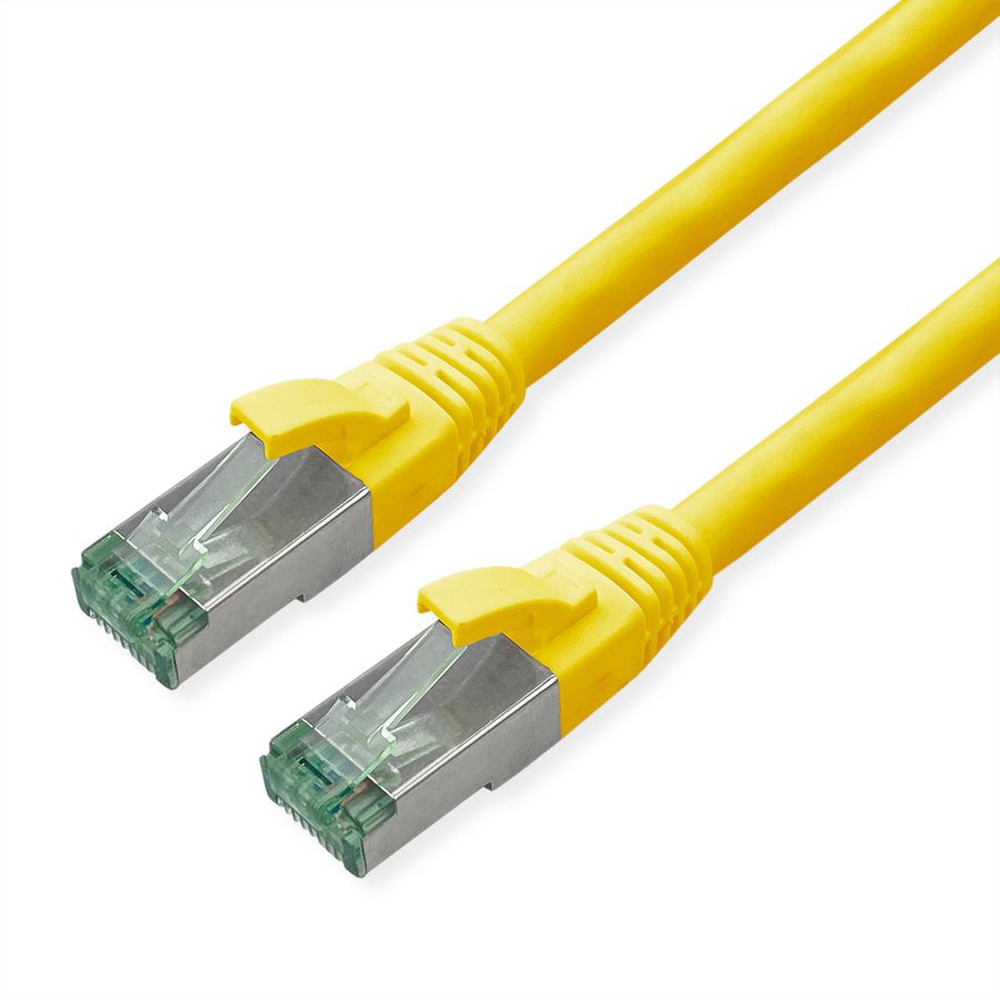 ROLINE RM Patchkabel Cat.6A S/FTP (PiMF), gelb, 0,5 m