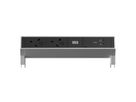 BACHMANN DESK2 2xUK 45° 3,15A, 1xUSB C/C 100W L=0,2m INOX