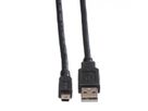 ROLINE USB 2.0 Kabel, Typ A - 5-Pin Mini, schwarz, 0,8 m