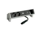 BACHMANN DESK2 2xSchutzkontakt USB C, USB Charger 30W 1xABD 0,2m GST18 INOX
