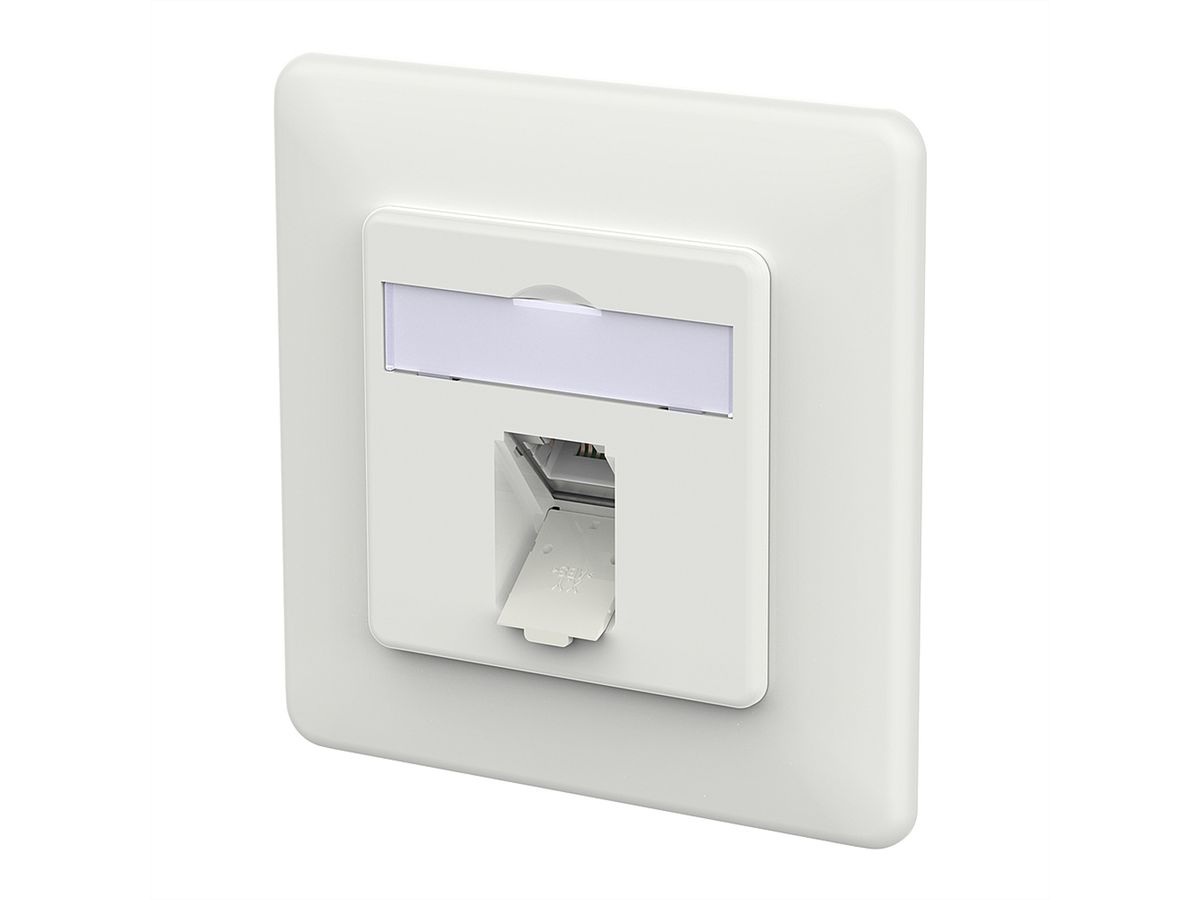 METZ CONNECT E-DAT C6A LSA++ Dose, 1 Port, UP, verkehrsweiß
