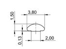 SCHROFF EMV-Dichtung Frontplatte-19" Winkel - EMC PROFILDICHTUNG 9HE 100ST