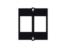 BACHMANN Custom Modul Rahmen 2x Keystone, mit Metallhalterung, schwarz