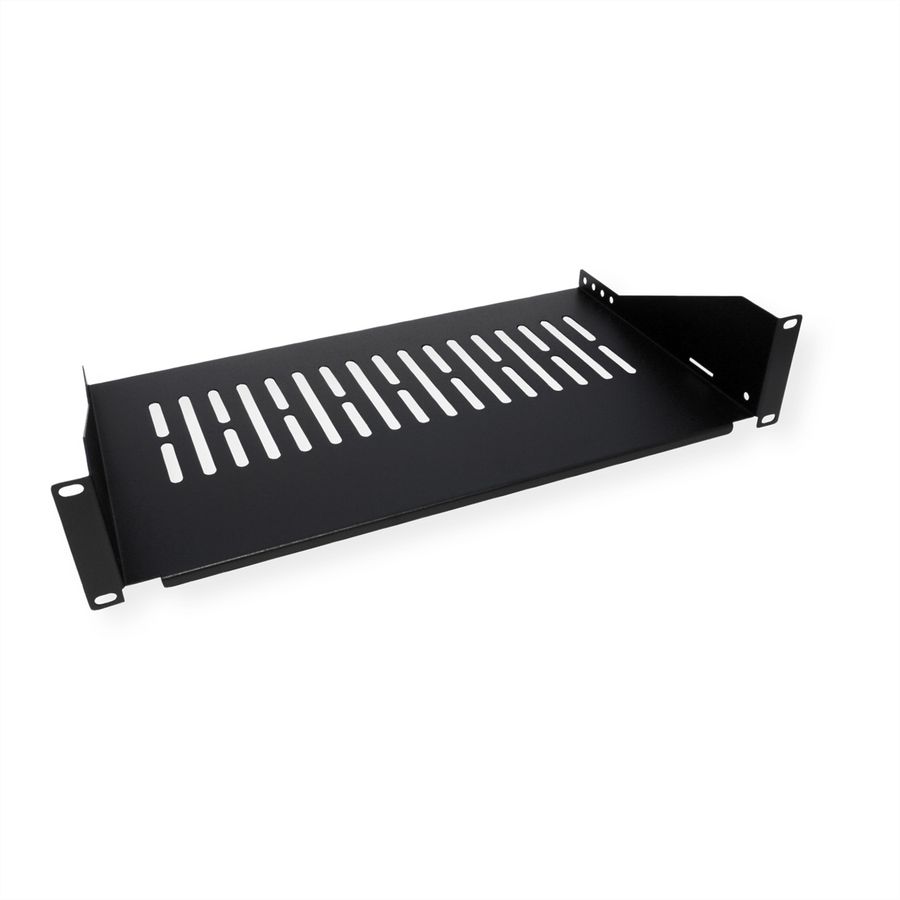 VALUE 19-Zoll-Geräteträger, 485 x 250mm, 2HE, max. 15kg, schwarz