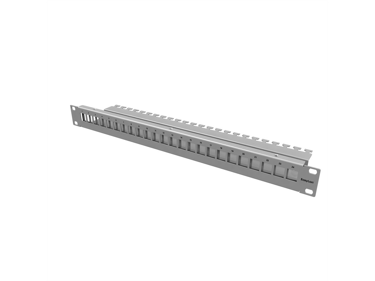 EasyLan preLink / fixLink Panel 19'' 1HE, 24x Keystone-Steckplätze