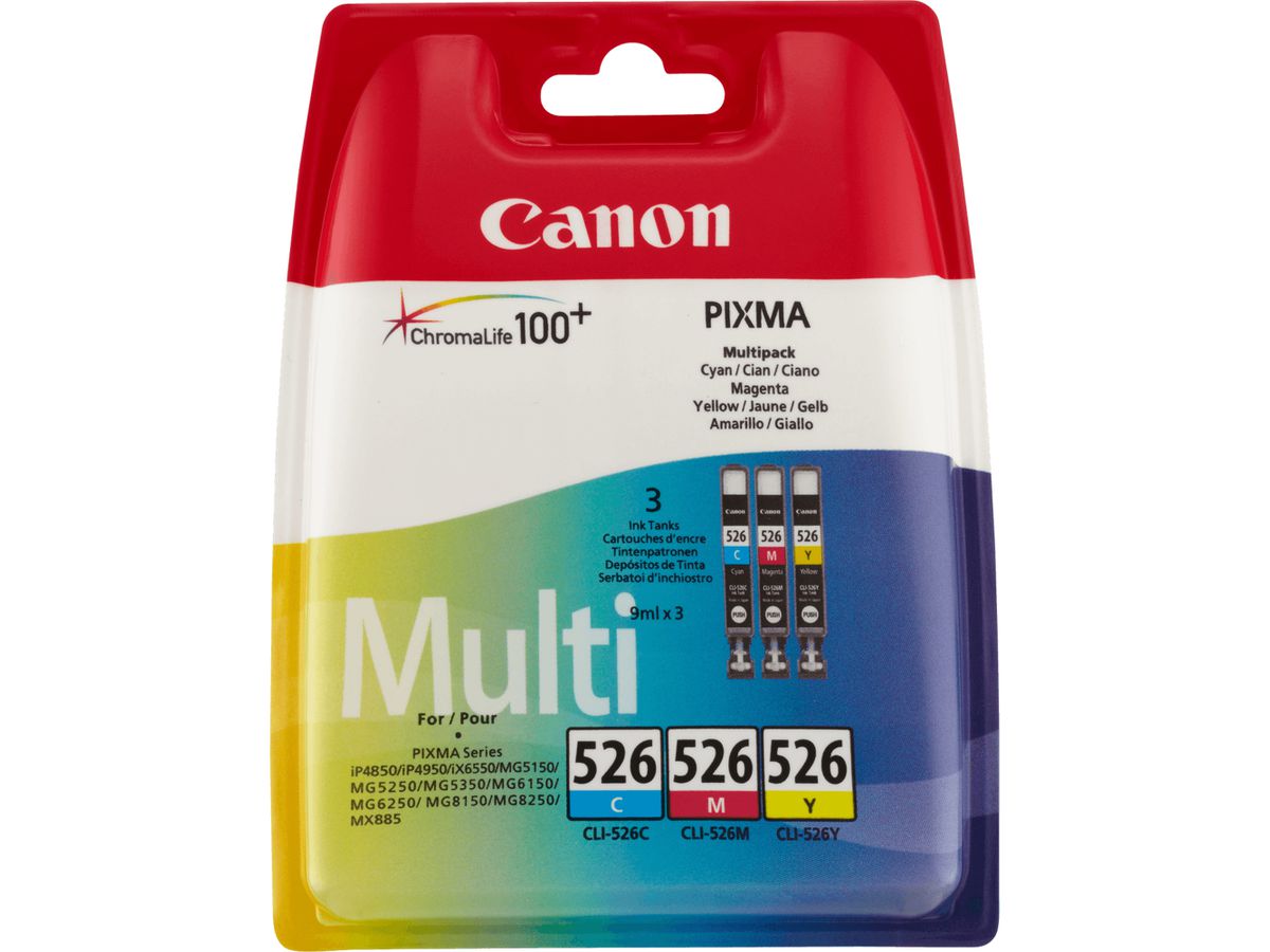 Canon CLI-526 C/M/Y Farbtinte Multipack