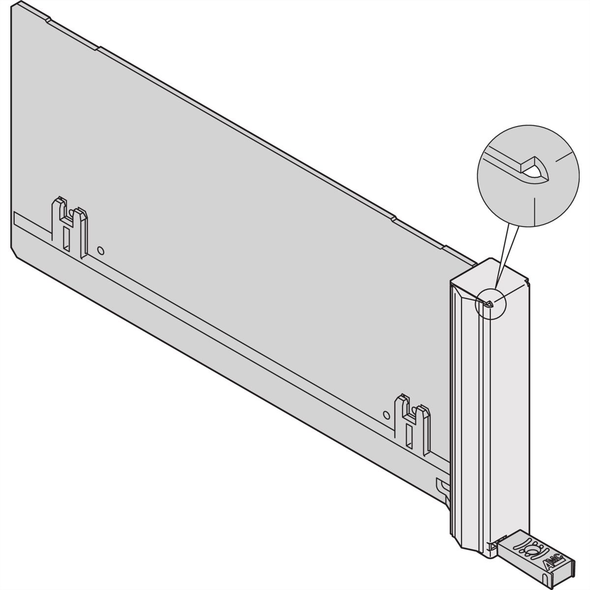 SCHROFF Filler-Modul ECO mit starrem Griff - AMC BLINDMODUL C S
