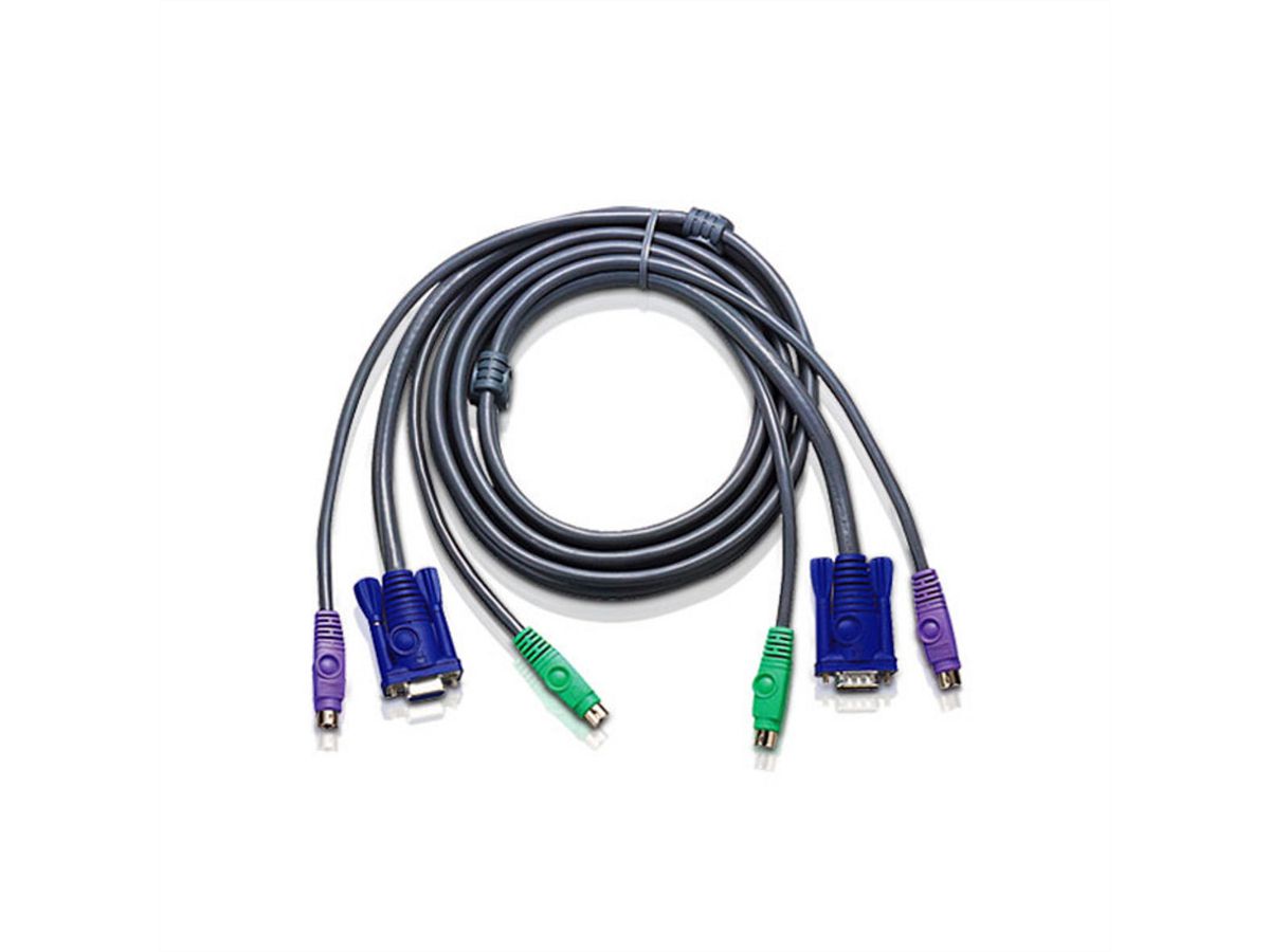 ATEN 2L-5003P/C KVM PS/2 VGA Kabel, grau, 3 m