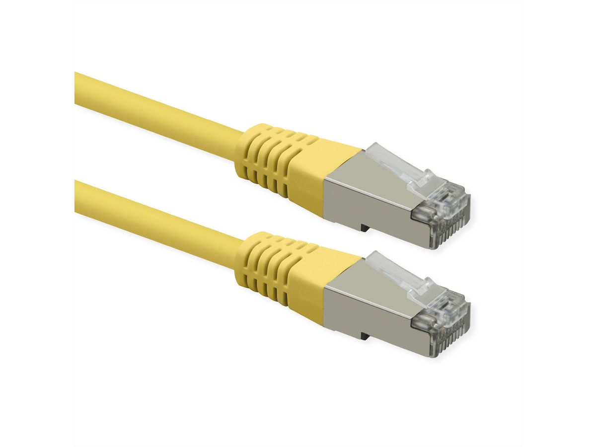 ROLINE Patchkabel Cat.6 (Class E), PoE, S/FTP (PiMF), gelb, 10 m