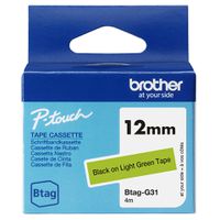 Brother BTAG-G31 Etiketten erstellendes Band Schwarz auf grün