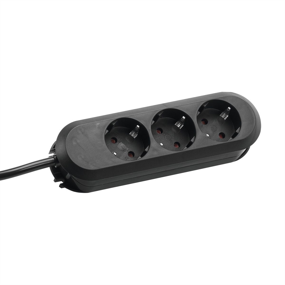 BACHMANN SMART Steckdosenleiste 3x Schutzkontakt, schwarz, 5 m