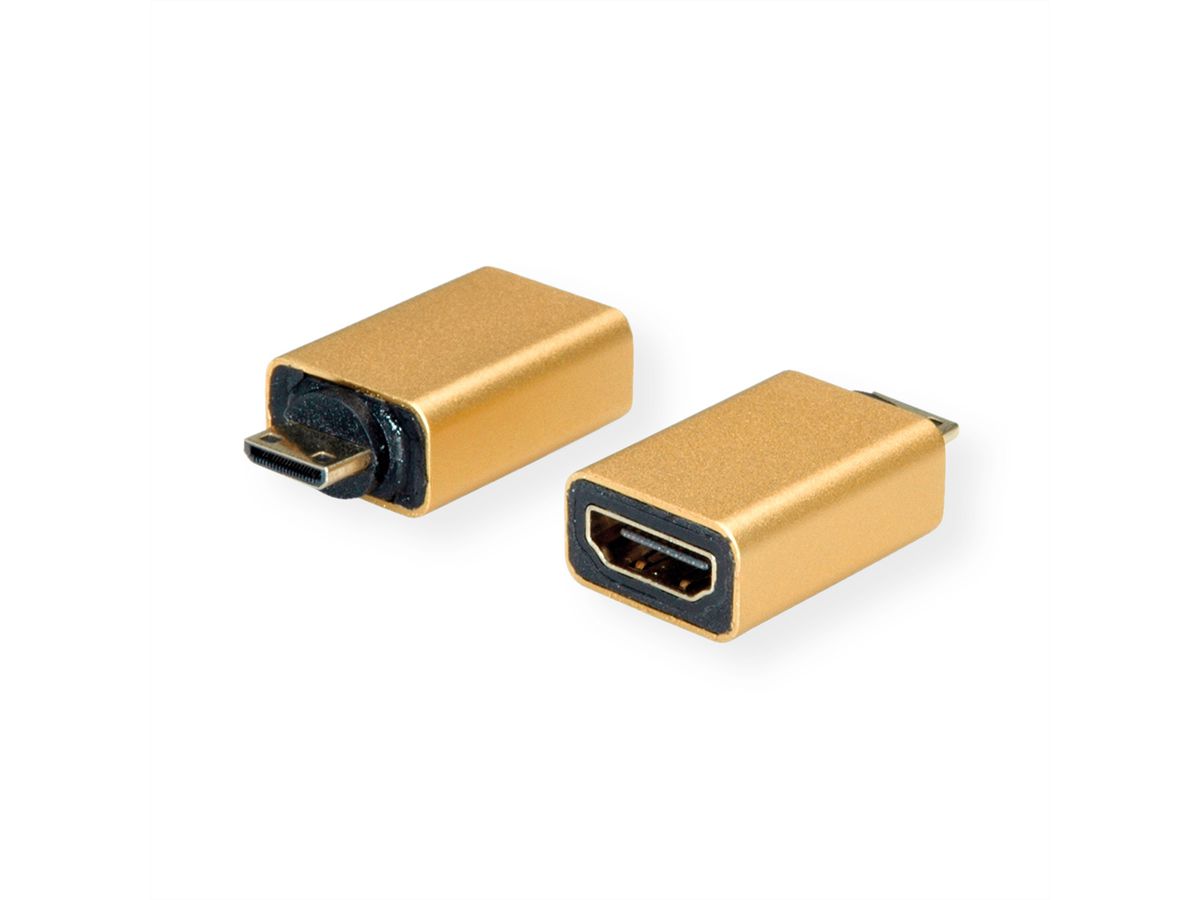 ROLINE GOLD HDMI-Adapter, HDMI BU - HDMI Mini ST