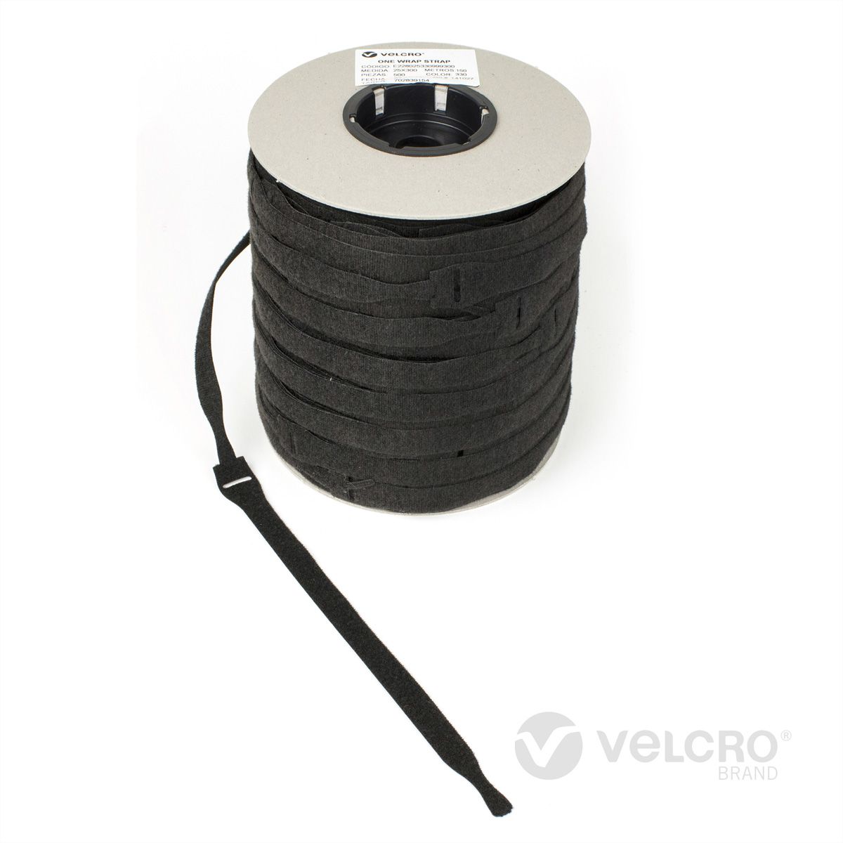 VELCRO® One Wrap® Strap 25mm x 300mm, 750 Stück, schwarz
