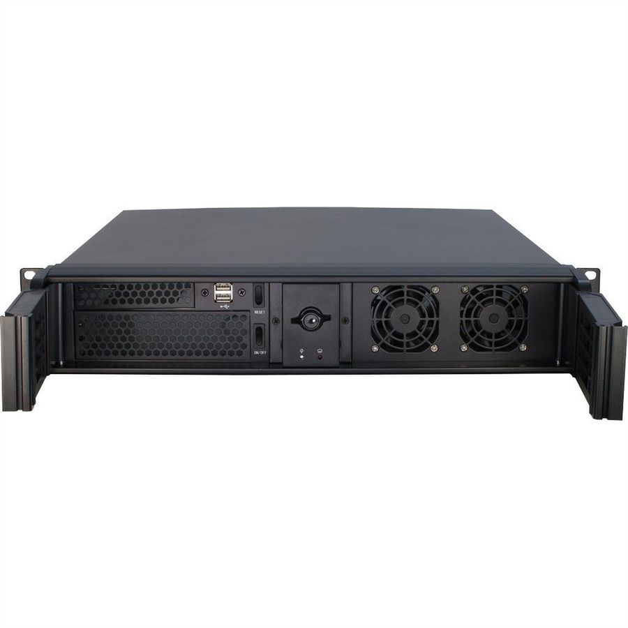 19" Servergehäuse 2U-2098-SK, 2HE, kurz, schwarz