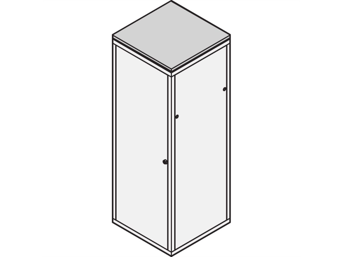 SCHROFF Dach, angehoben, RAL 7030 - DACH, ANGEHOB.600B 600T 7021