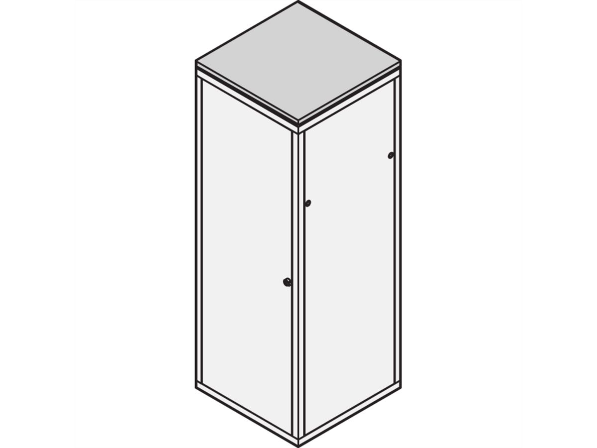 SCHROFF Dach, angehoben, RAL 7030 - DACH, ANGEHOB.600B 600T 7021