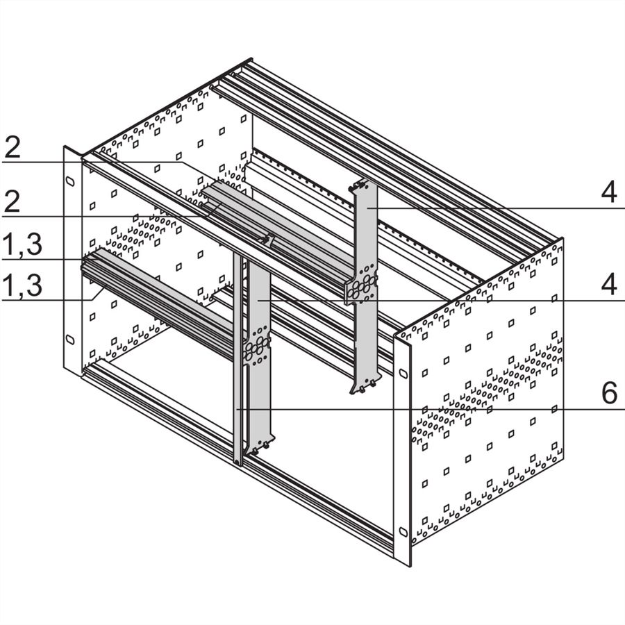 SCHROFF Gemischter Ausbau als Bausatz - AUSBAUSATZ 6HE/3HE 63TE
