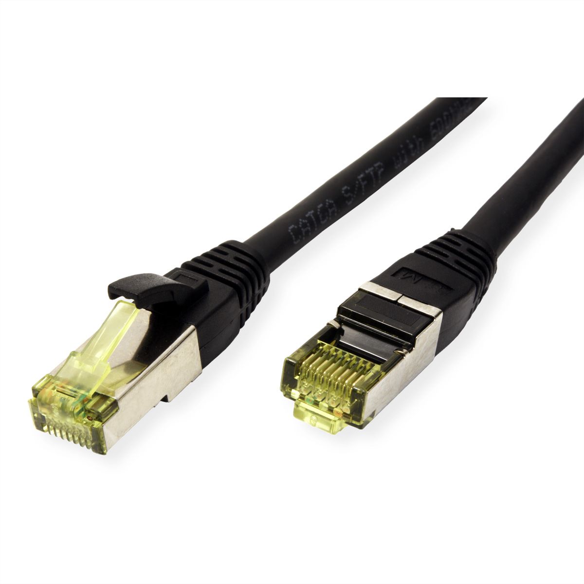 ROLINE Outdoor Patchkabel Cat.6A (Class EA) S/FTP (PiMF), Litzendraht, LSOH, schwarz, 2 m