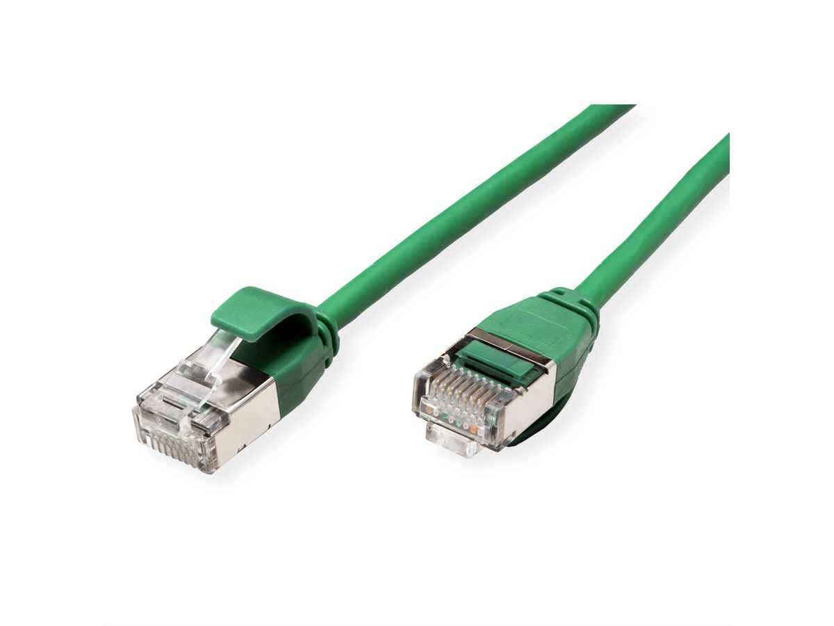 ROLINE U/FTP DataCenter Patchkabel Kat.6A (Class EA), LSOH, slim, grün, 2 m