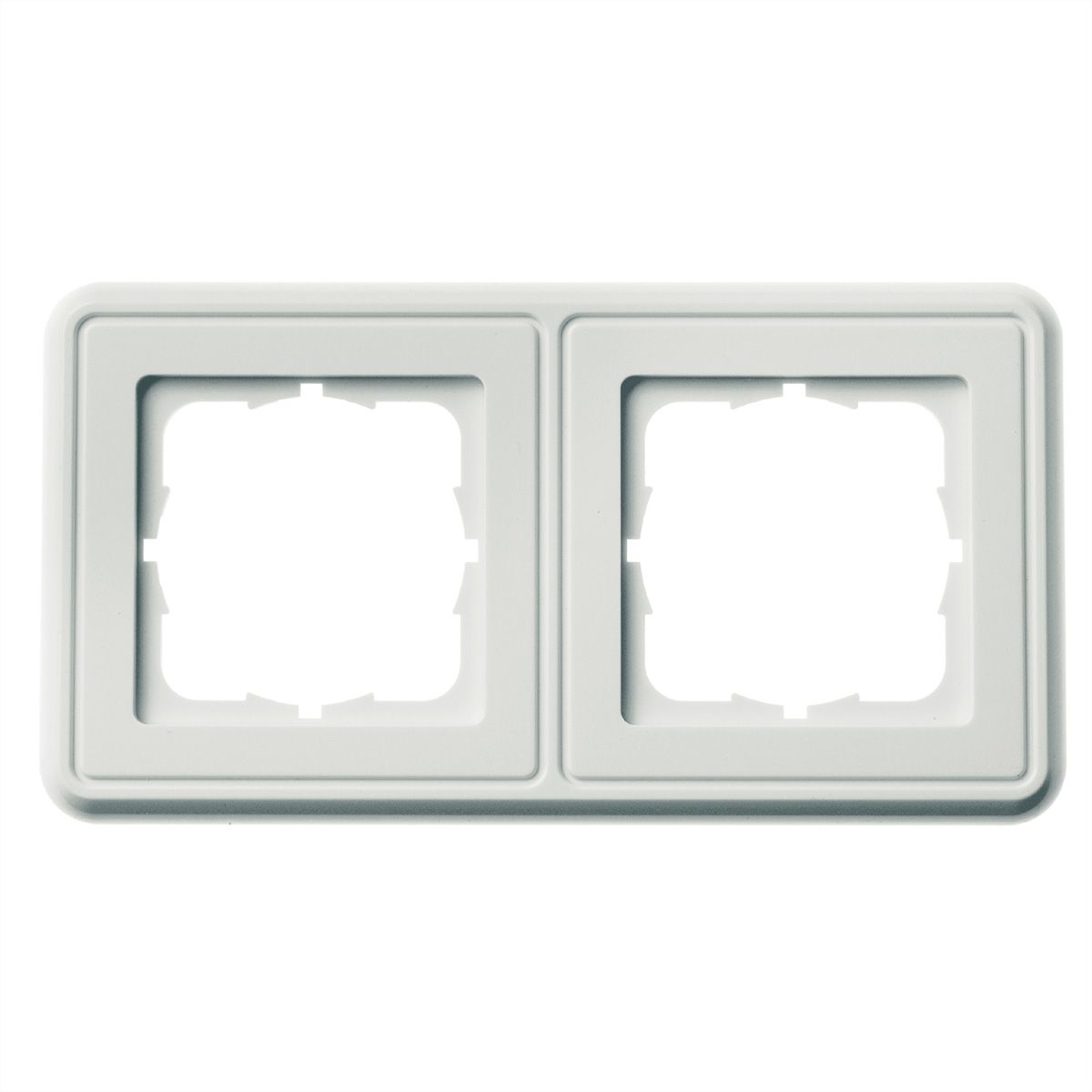 TELEGÄRTNER Abdeckrahmen 151 x 80 mm, 2-fach, alpinweiss
