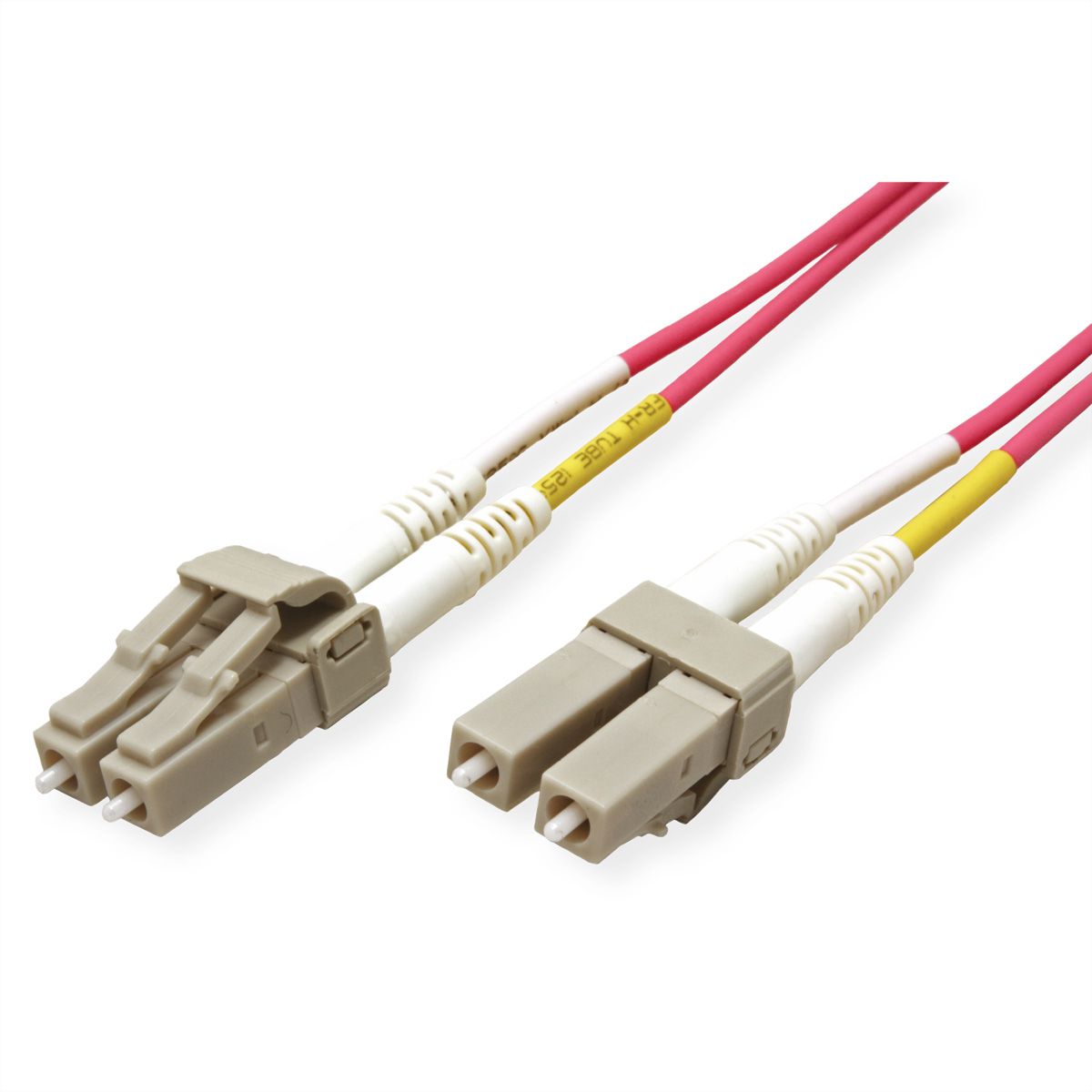 ROLINE LWL-Kabel 50/125µm OM4, LC/LC, LSOH, Low-Loss, violett, 2 m