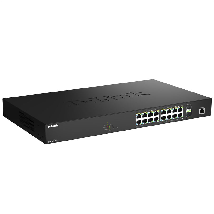 D-Link DMS-1250-18P/E 18-Port Switch PoE Multi-Gigabit Smart Managed