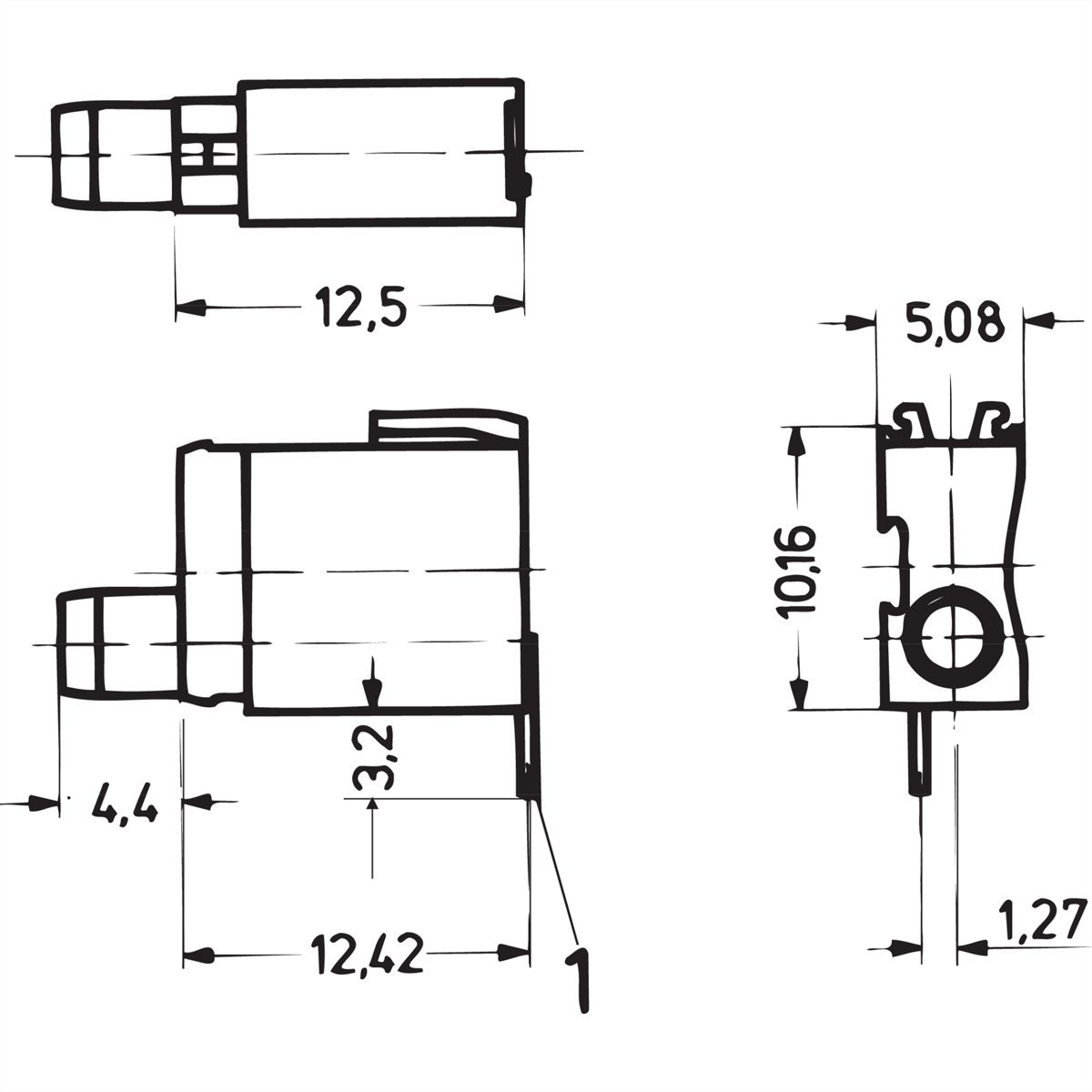 SCHROFF Prüfbuchse x 2 mm - PRUEFBUCHSE 2.0 SINGLE KURZ
