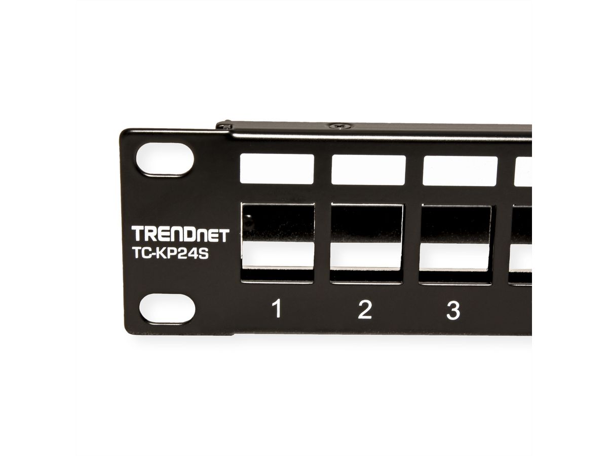 TRENDnet TC-KP24S Patch Panel, 24-Port Blank Keystone Shielded  1U